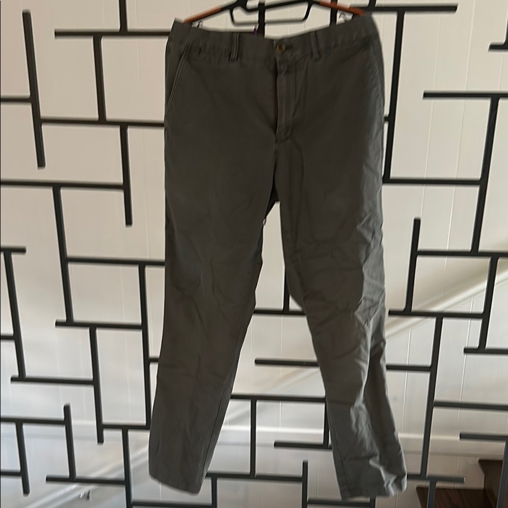 Tailorbyrd Gray Chinos Classic Straight-Leg Pants